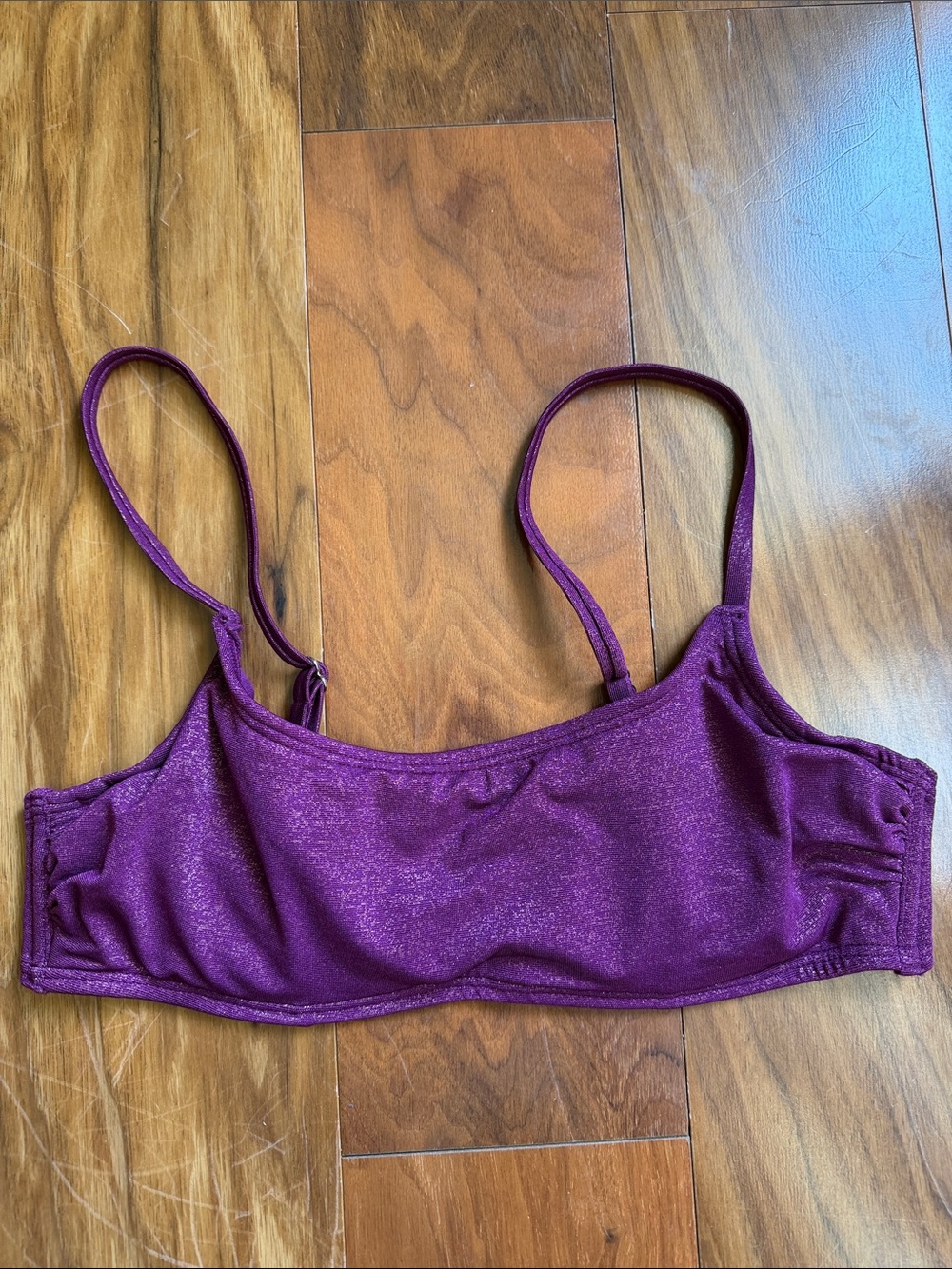 Shade & Shore Metallic Plum Bralette